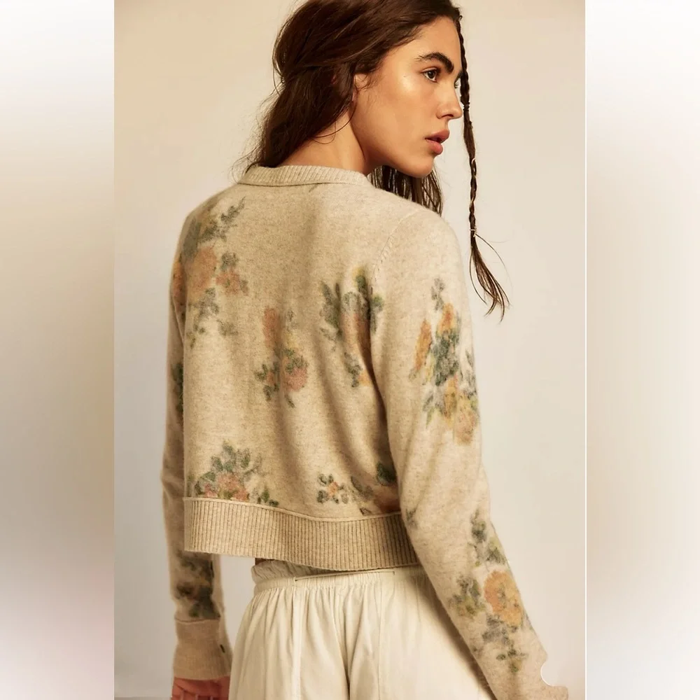 FREE PEOPLE Nocturnal Patterned Cardigan - Picture 3 of 10